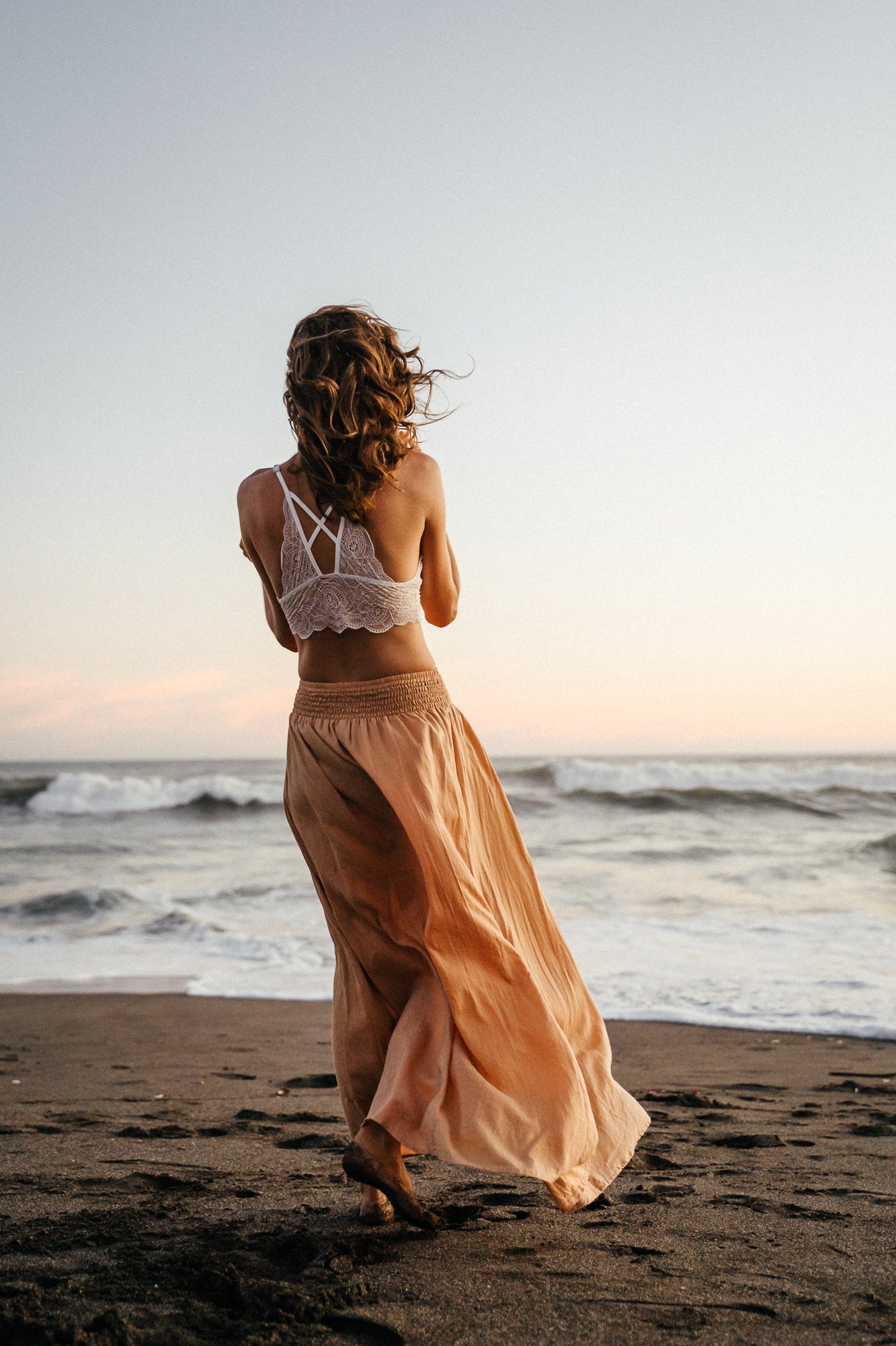 Skirt pink fluid