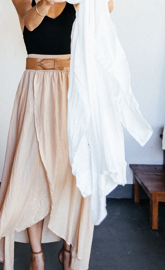 Skirt pink fluid