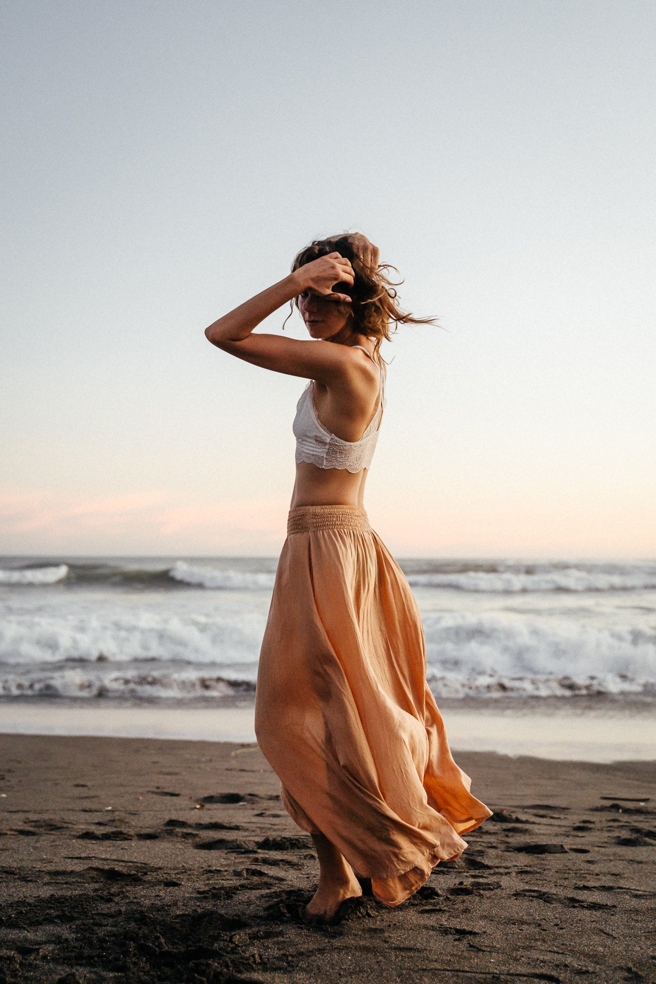 Skirt pink fluid